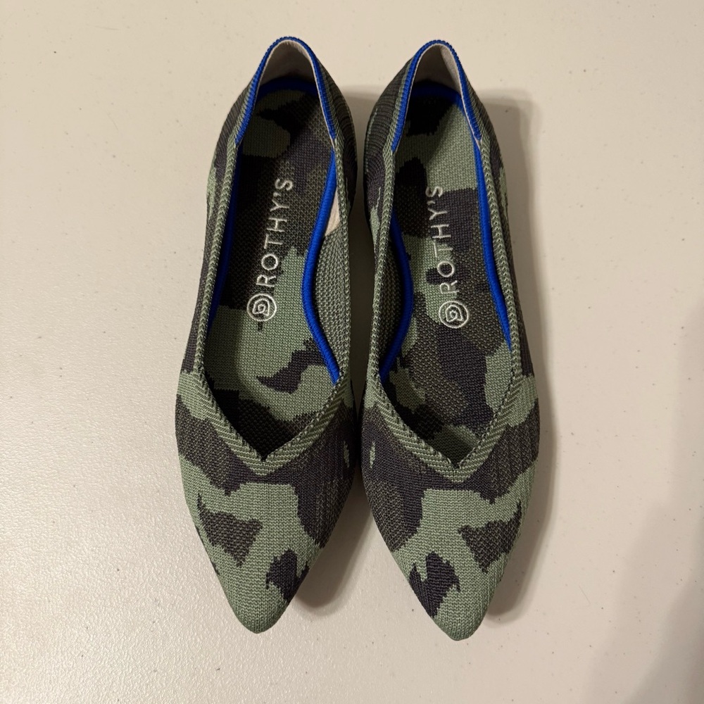 Rothy’s Olive Green Points Retired Rare Size 10